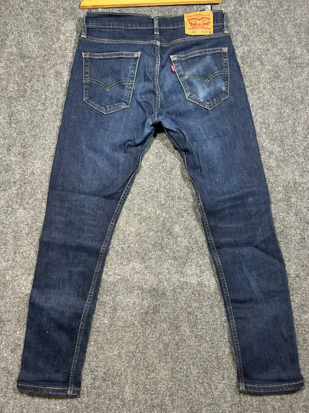 Levis 512 Jeans Mens 32 Cotton Stretch Medium Wash Slim Tapered Leg Pockets